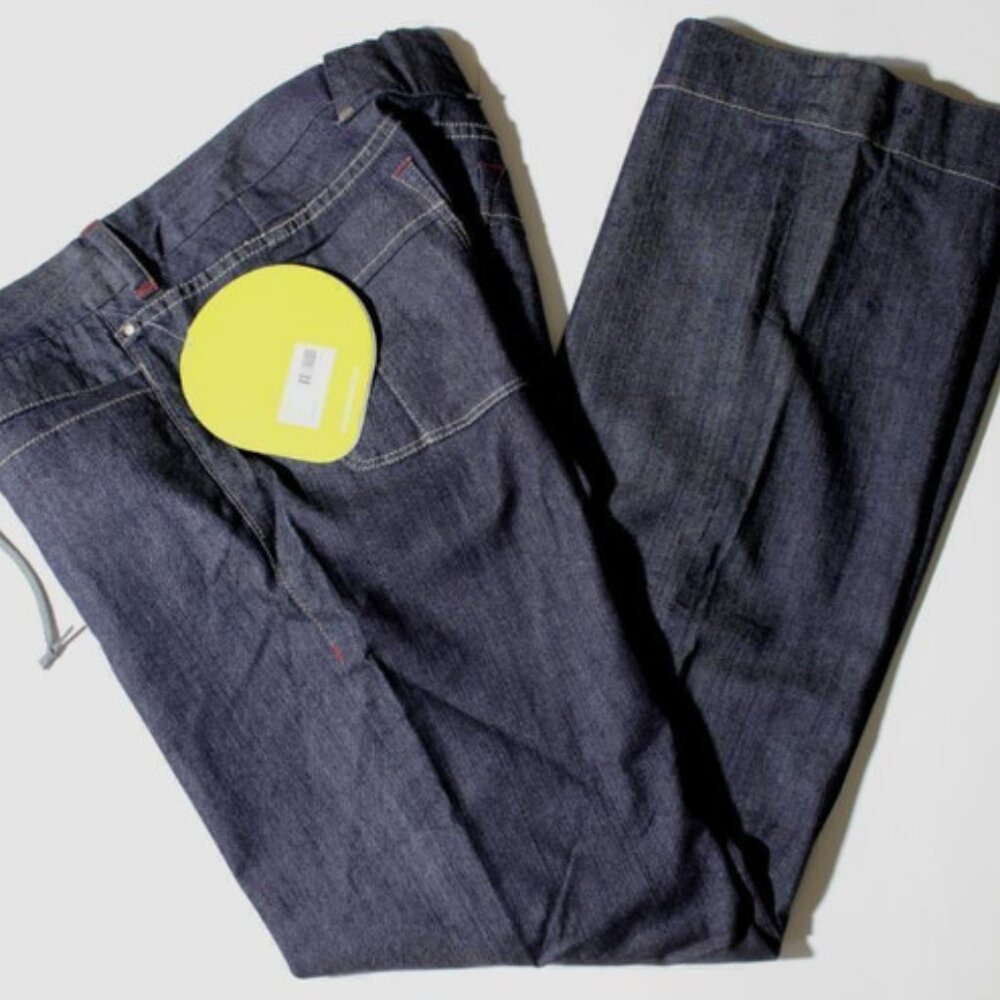 NEW Blurr Betsy Denim Jeans - Cuff up To Shorter - Wide Leg Drawstring Waist XL